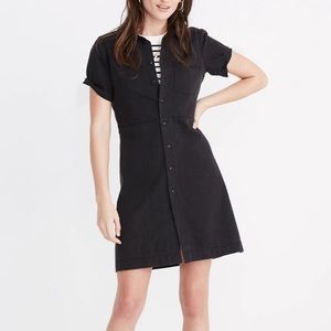 Madewell black denim mini dress